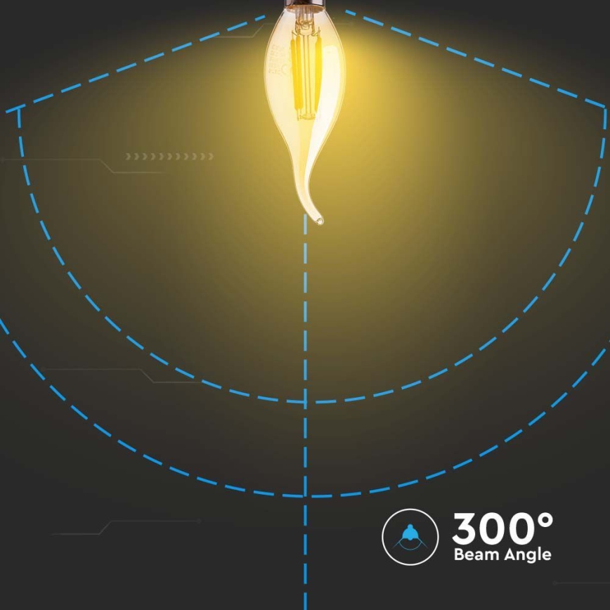 Λαμπτήρας LED FILAMENT AMBER E14/4W/230V 2200K