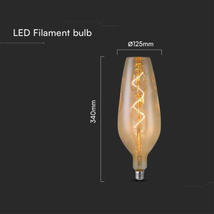 Λαμπτήρας LED FILAMENT B125 E27/4W/230V 2700K