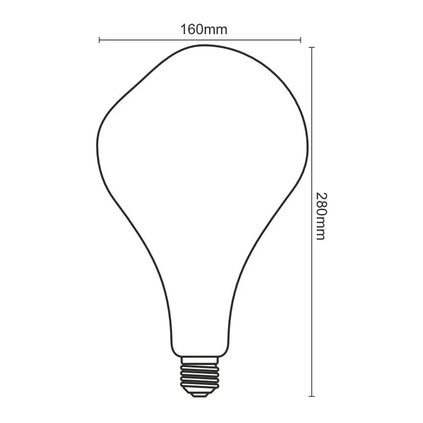 Λαμπτήρας LED FILAMENT BUMPED SMOKE ET160 E27/4W/230V 2000K