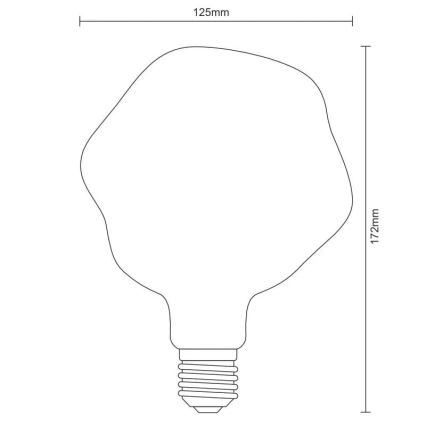 Λαμπτήρας LED FILAMENT BUMPED SMOKE G125 E27/4W/230V 2000K smoky