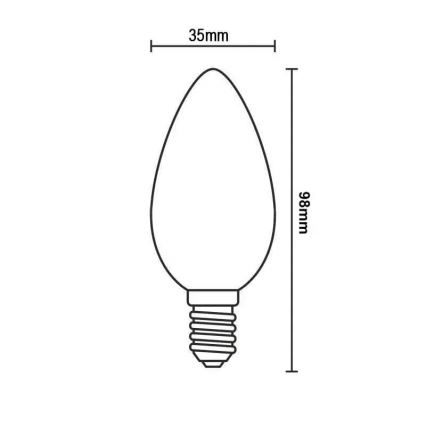 Λαμπτήρας LED WHITE FILAMENT C35 E14/4,5W/230V 3000K