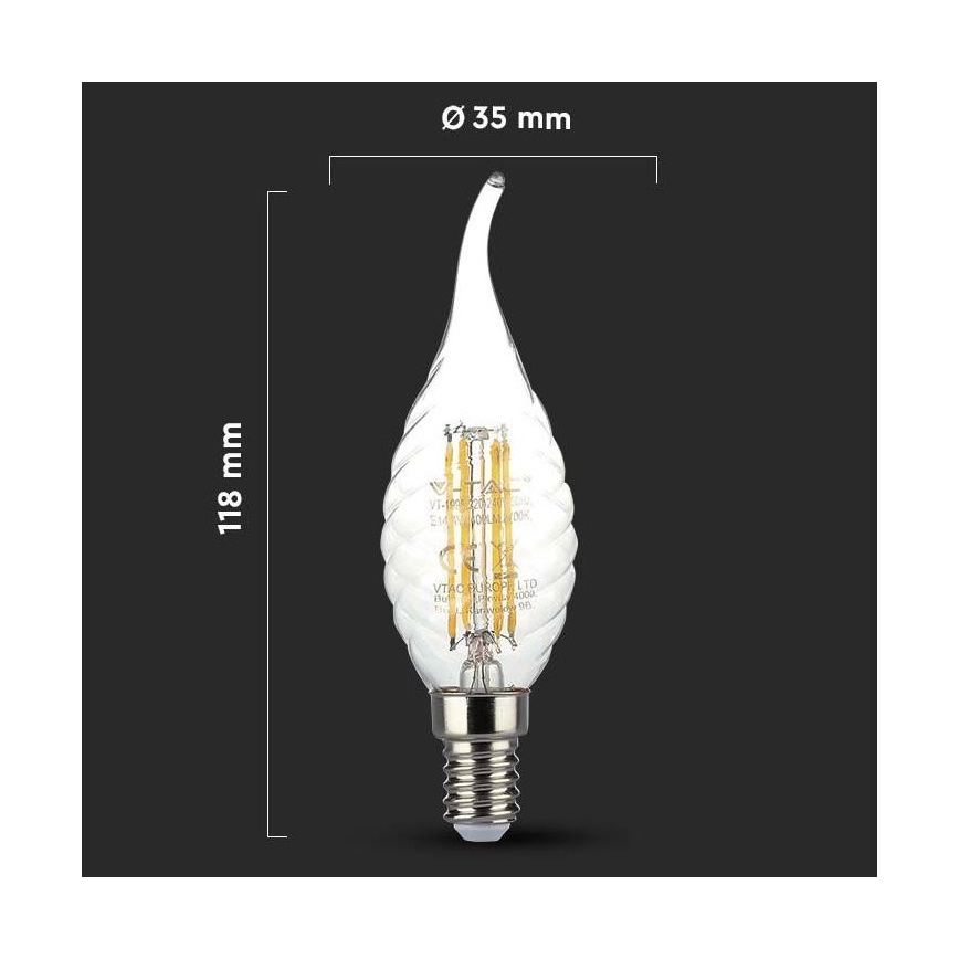 Λαμπτήρας LED FILAMENT E14/4W/230V 3000K