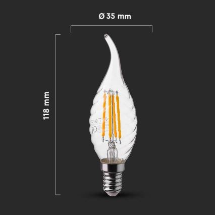 Λαμπτήρας LED FILAMENT E14/4W/230V 4000K