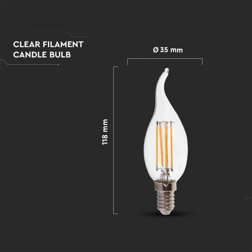 Λαμπτήρας LED FILAMENT E14/4W/230V 6500K