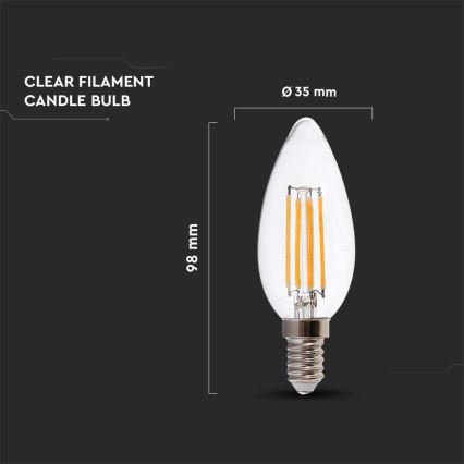 Λαμπτήρας LED FILAMENT E14/5,5W/230V 4000K