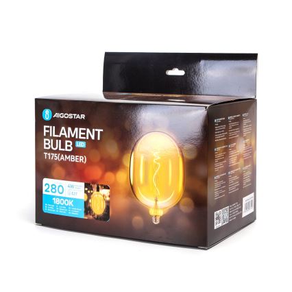 Λαμπτήρας LED FILAMENT E27/4W/230V 1800K - Aigostar