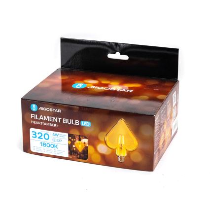 Λαμπτήρας LED FILAMENT E27/4W/230V 1800K heart - Aigostar