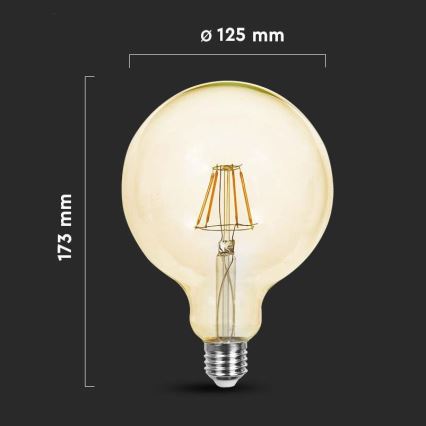 Λαμπτήρας LED FILAMENT G125 E27/12W/230V 2200K