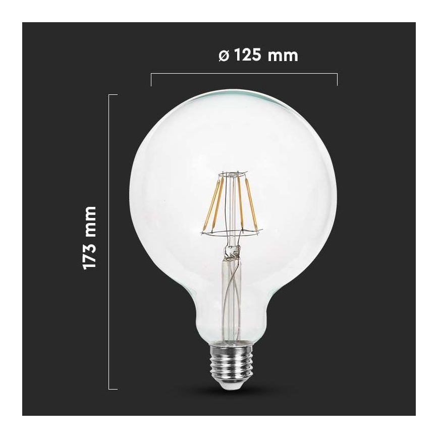 Λαμπτήρας LED FILAMENT G125 E27/12W/230V 6500K