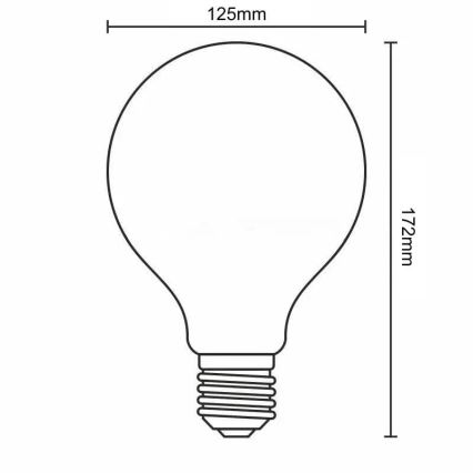 Λαμπτήρας LED WHITE FILAMENT G125 E27/13W/230V 3000K