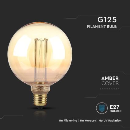 Λαμπτήρας LED FILAMENT G125 E27/4W/230V 1800K Art Edition