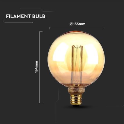 Λαμπτήρας LED FILAMENT G125 E27/4W/230V 1800K Art Edition