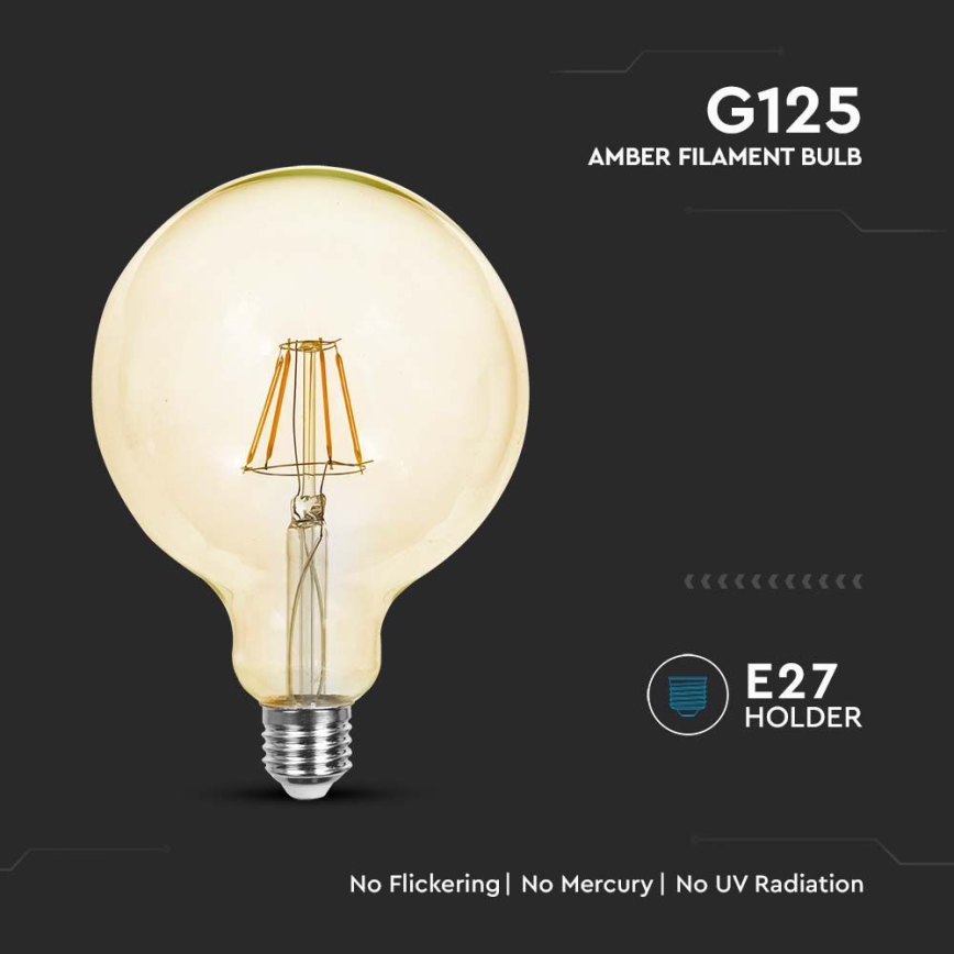 Λαμπτήρας LED FILAMENT G125 E27/6W/230V 2200K