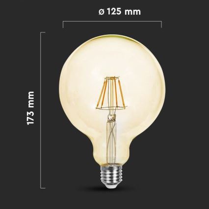 Λαμπτήρας LED FILAMENT G125 E27/6W/230V 2200K