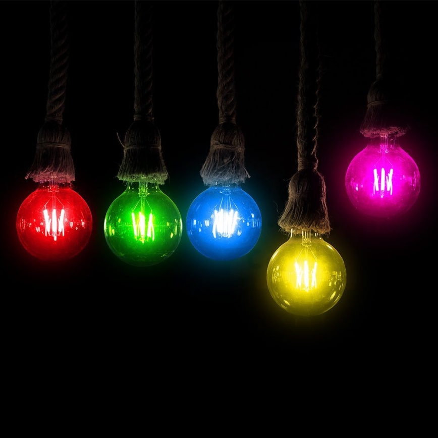 Λαμπτήρας LED FILAMENT G45 E27/2W/230V μπλε