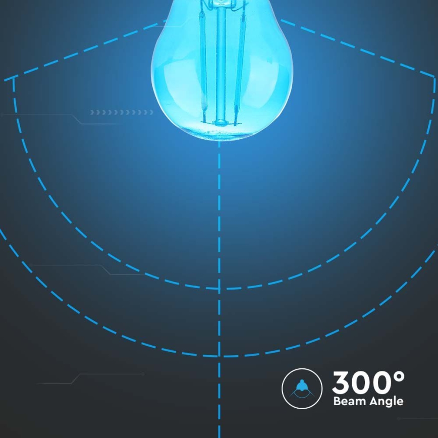 Λαμπτήρας LED FILAMENT G45 E27/2W/230V μπλε