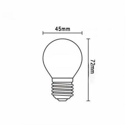 Λαμπτήρας LED FILAMENT G45 E27/4W/230V 3000K