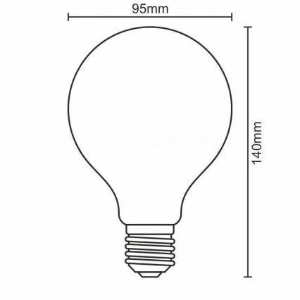 Λαμπτήρας LED FILAMENT G95 E27/11W/230V 3000K