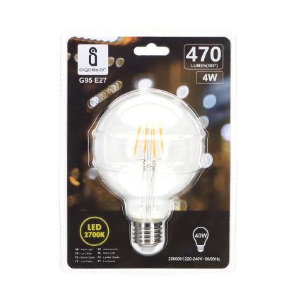 Λαμπτήρας LED FILAMENT G95 E27/4W/230V 2700K - Aigostar