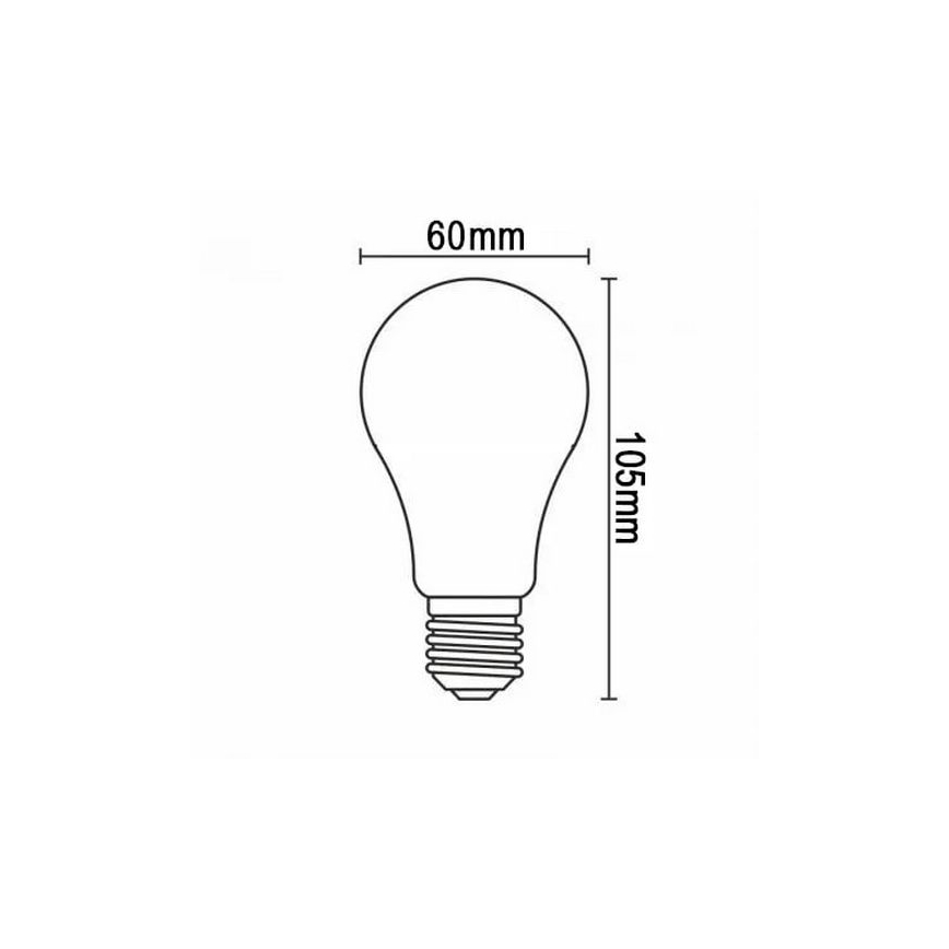 Λαμπτήρας LED FILAMENT SHAPE A60 E27/4W/230V 1800K καφέ
