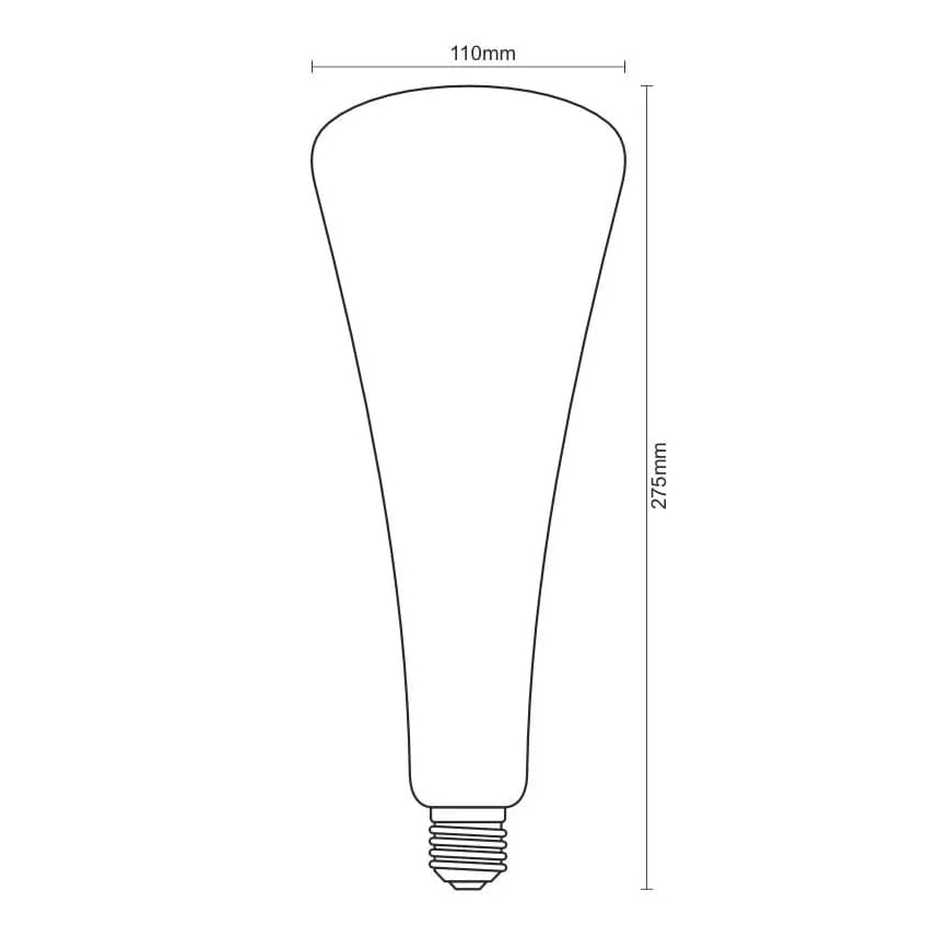 Λαμπτήρας LED FILAMENT SHAPE T110 E27/5W/230V 1800K μπλε