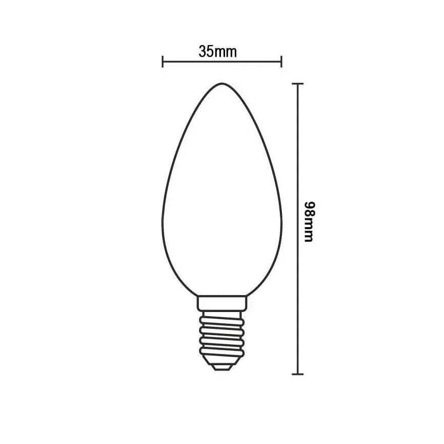 Λαμπτήρας LED FILAMENT SLIM VINTAGE C35 E14/4,5W/230V 1800K
