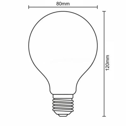 Λαμπτήρας LED FILAMENT SLIM VINTAGE G80 E27/4,5W/230V 1800K