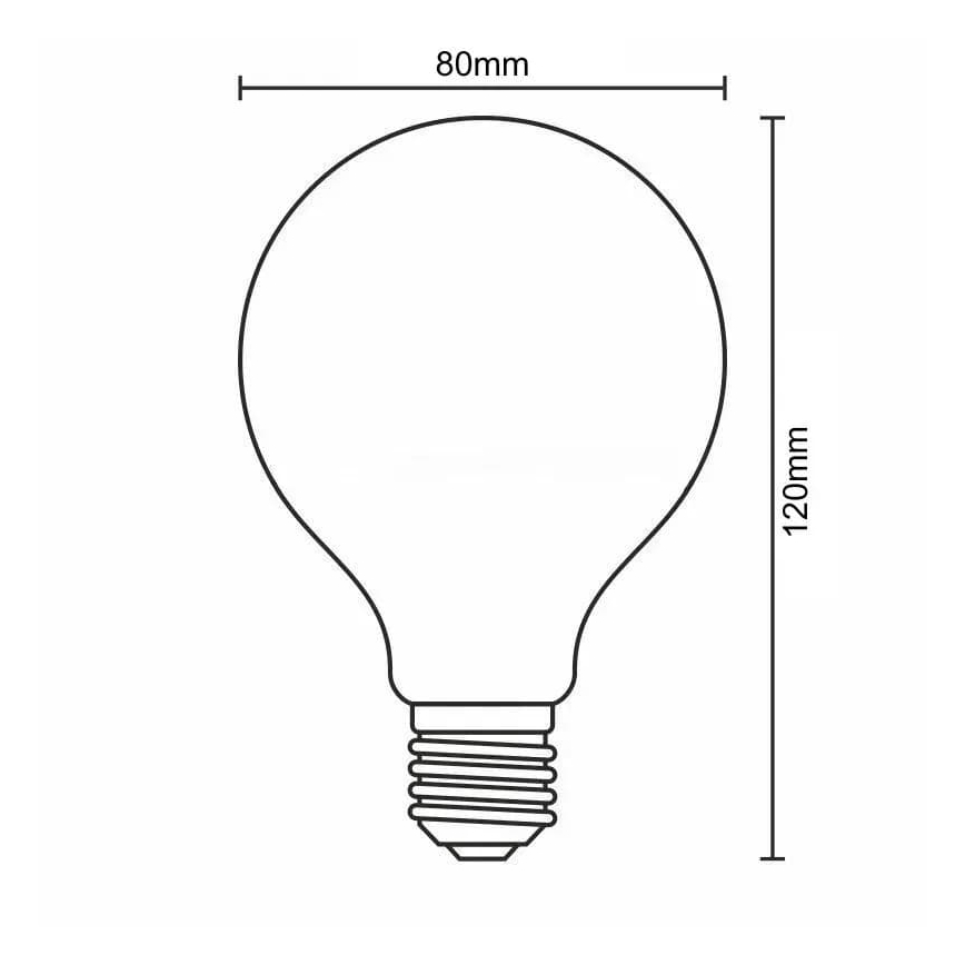 Λαμπτήρας LED FILAMENT SLIM VINTAGE G80 E27/4,5W/230V 1800K