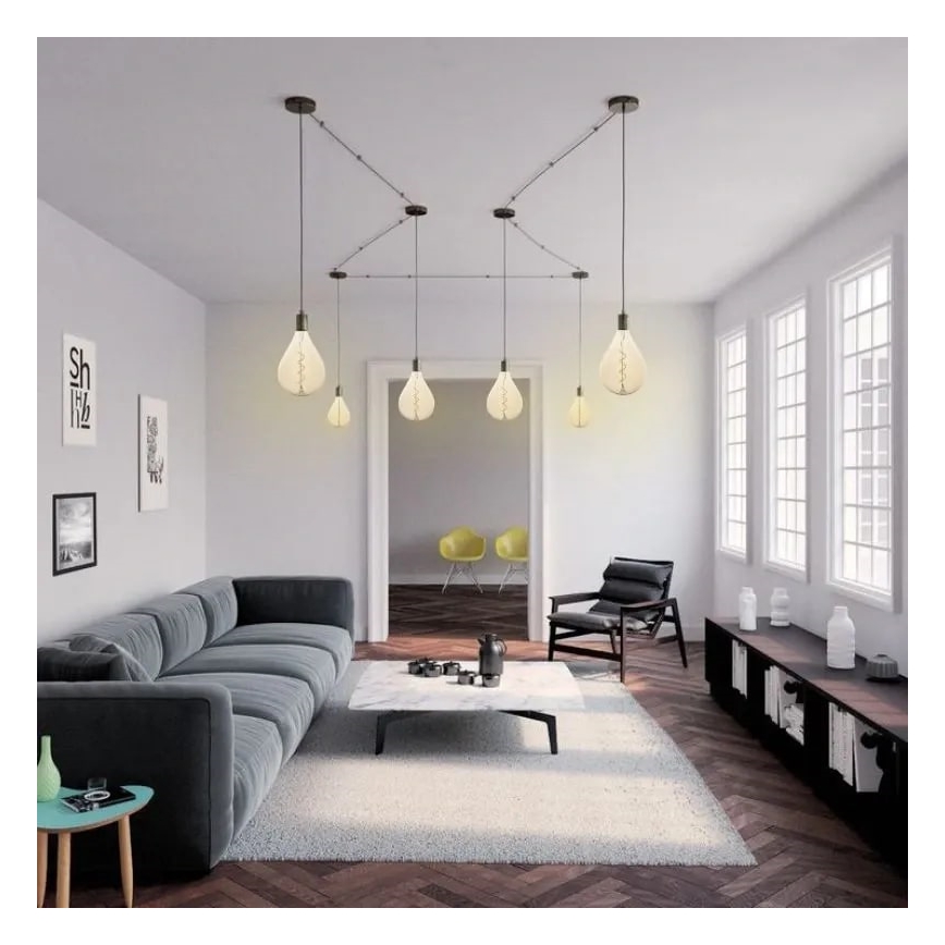 Λαμπτήρας LED FILAMENT SPIRAL SMOKE A165 E27/4W/230V 2000K