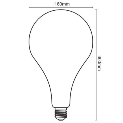 Λαμπτήρας LED FILAMENT SPIRAL SMOKE A165 E27/4W/230V 2000K