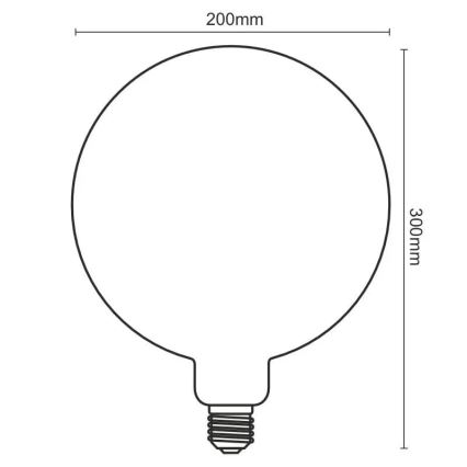 Λαμπτήρας LED FILAMENT SPIRAL VINTAGE G200 E27/4W/230V 2000K