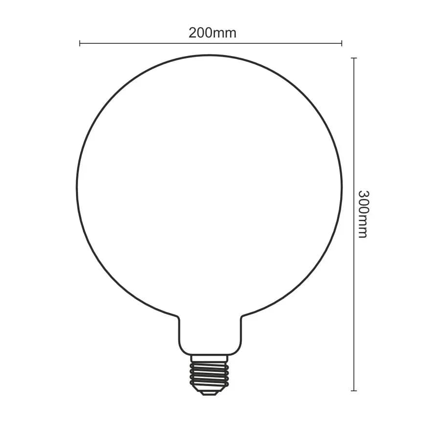 Λαμπτήρας LED FILAMENT SPIRAL VINTAGE G200 E27/4W/230V 2000K