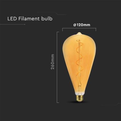 Λαμπτήρας LED FILAMENT ST120 E27/4W/230V 2700K