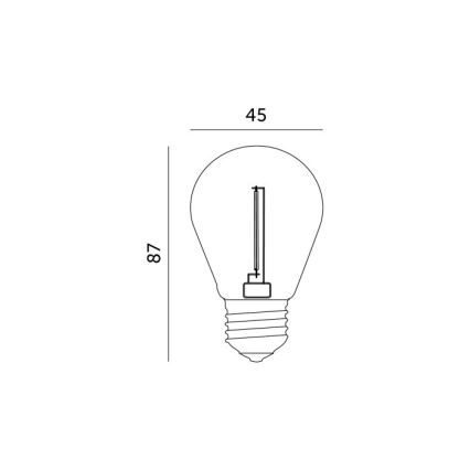 Λαμπτήρας LED FILAMENT ST45 E27/1W/230V 2700K