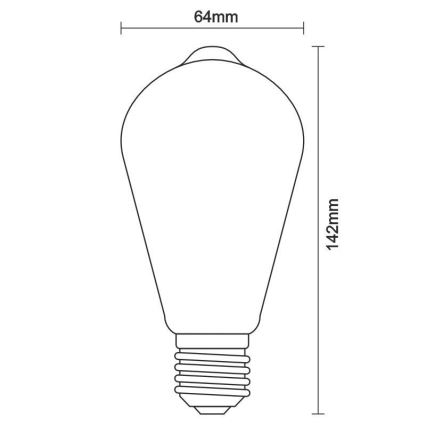 Λαμπτήρας LED FILAMENT ST64 E27/12W/230V 3000K