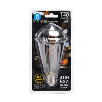 Λαμπτήρας LED FILAMENT ST64 E27/4W/230V 1800K - Aigostar