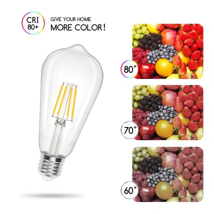 Λαμπτήρας LED FILAMENT ST64 E27/4W/230V 2700K - Aigostar