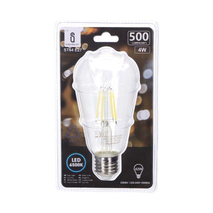 Λαμπτήρας LED FILAMENT ST64 E27/4W/230V 6500K - Aigostar