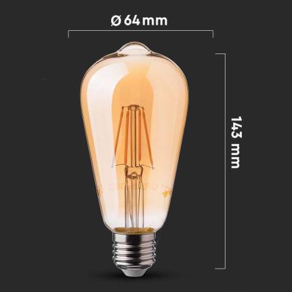 Λαμπτήρας LED FILAMENT ST64 E27/6W/230V 2200K