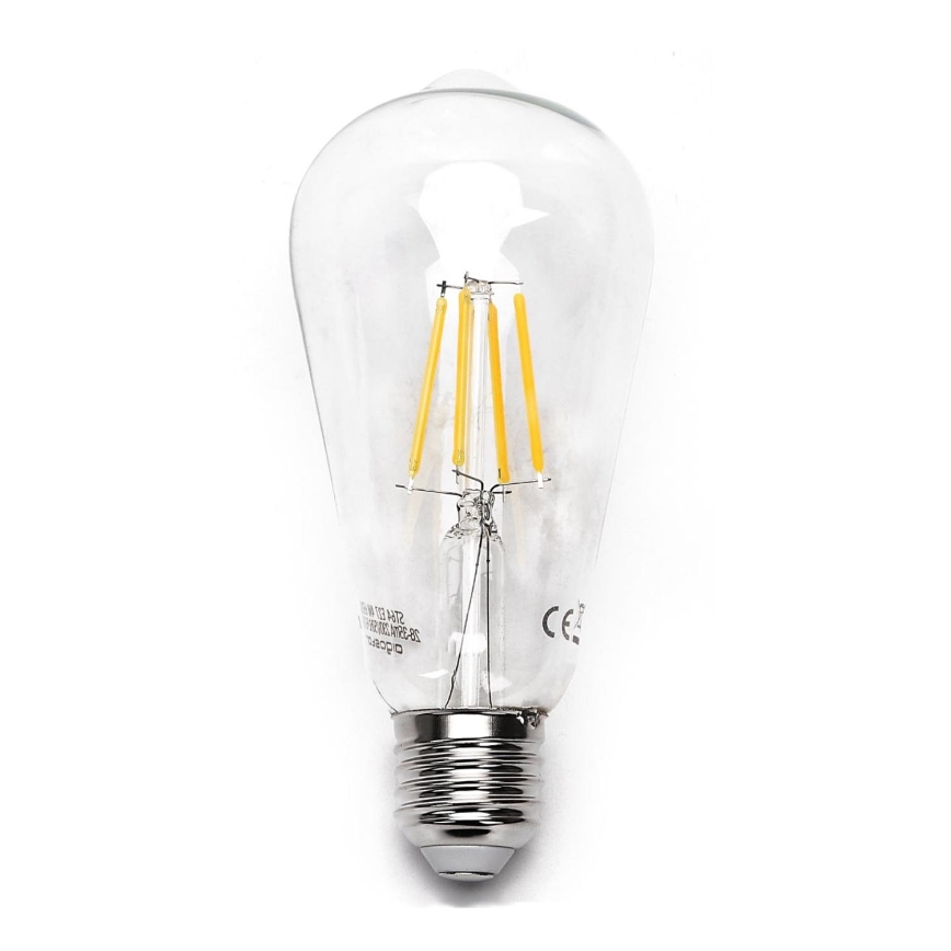 Λαμπτήρας LED FILAMENT ST64 E27/6W/230V 2700K - Aigostar