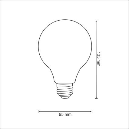 Λαμπτήρας LED FILAMENT VINTAGE G95 E27/4W/230V 2000K