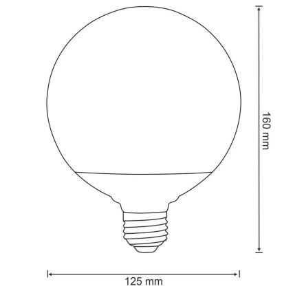 Λαμπτήρας LED G125 E27/16W/230V 3000K