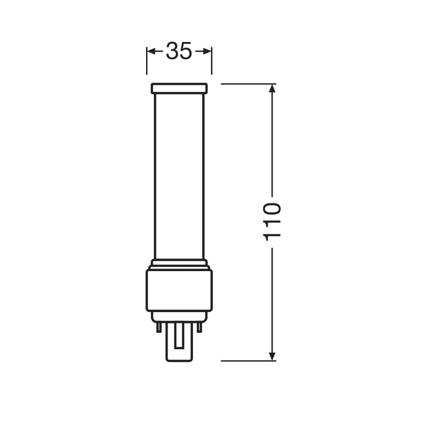 Λαμπτήρας LED G24d-1/5W/230V 3000K - Osram