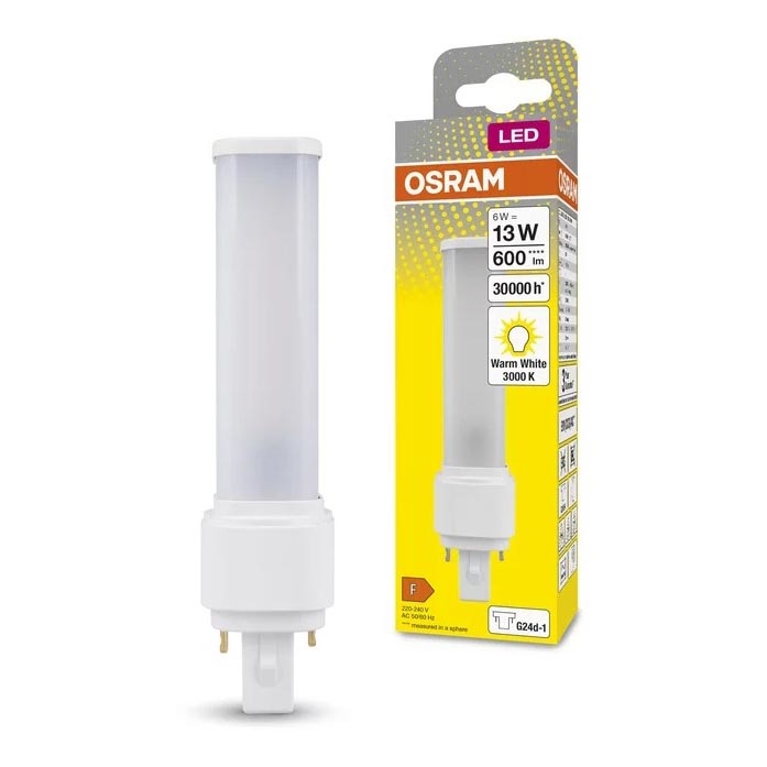 Λαμπτήρας LED G24D-1/6W/230V 3000K - Osram