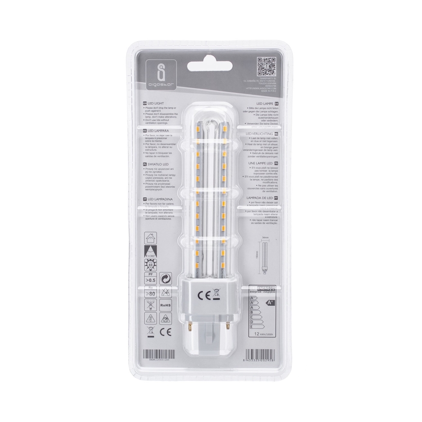 Λαμπτήρας LED G24D-3/12W/230V 3000K - Aigostar