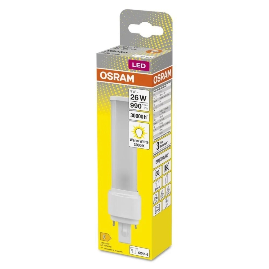 Λαμπτήρας LED G24d-3/9W/230V 3000K - Osram
