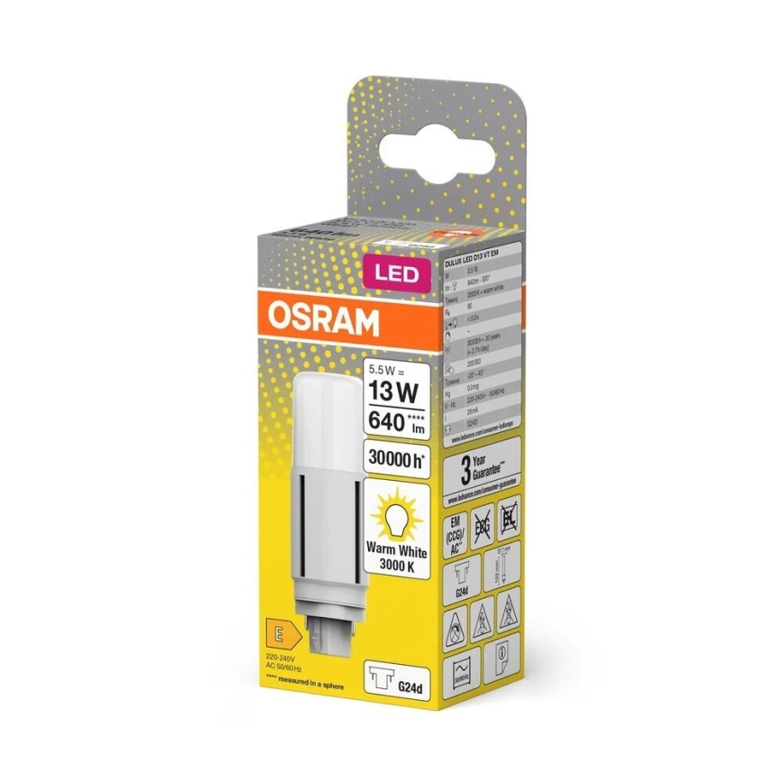 Λαμπτήρας LED G24d/5,5W/230V 3000K - Osram