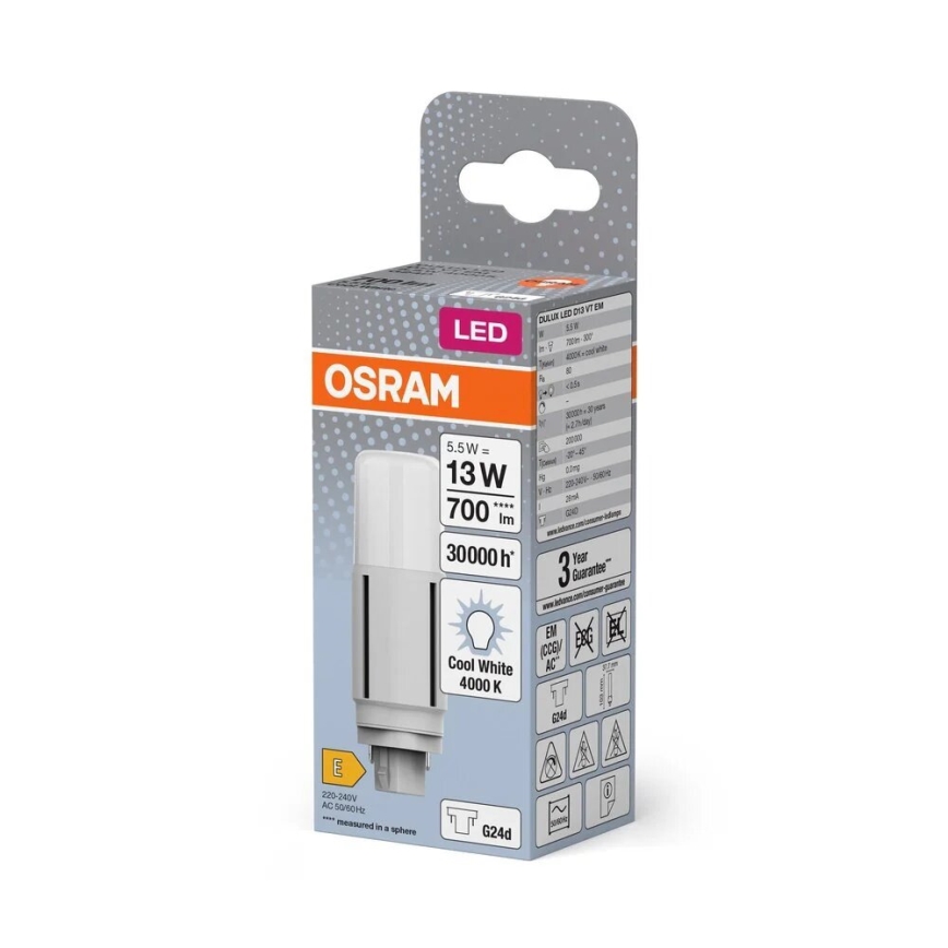 Λαμπτήρας LED G24d/5,5W/230V 4000K - Osram