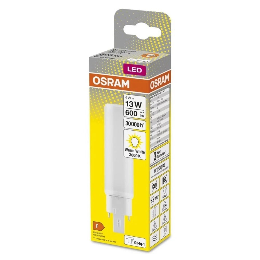 Λαμπτήρας LED G24q-1/6W/230V 3000K - Osram