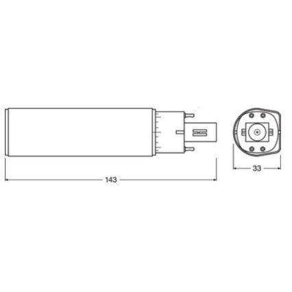 Λαμπτήρας LED G24q-1/6W/230V 4000K - Osram